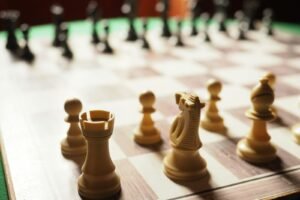 chess pieces on chess board
